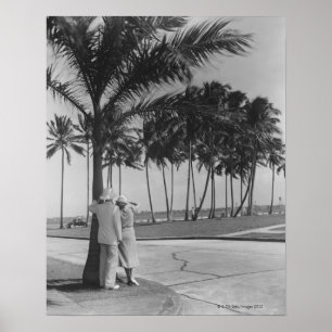 Couple Standing Under Tree Poster