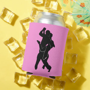 Couple Tango Dancer Pink Can Cooler Choose Colours