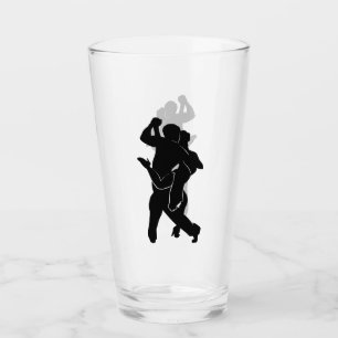 Couple Tango Dancers Glass