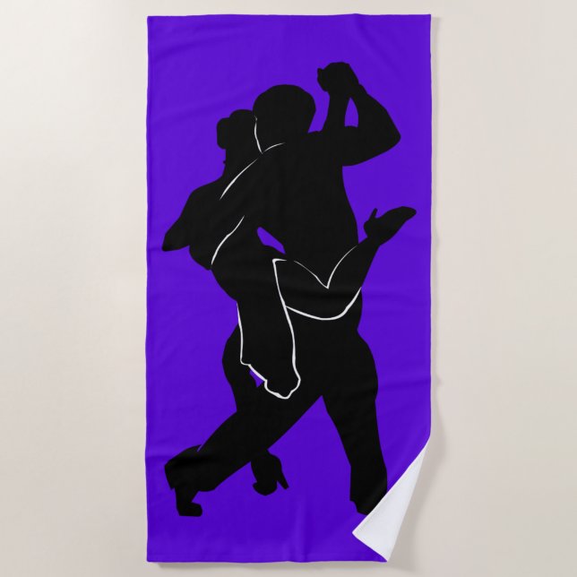 Couple Tanngo Dancer Beach Towel - Choose Colour (Front)