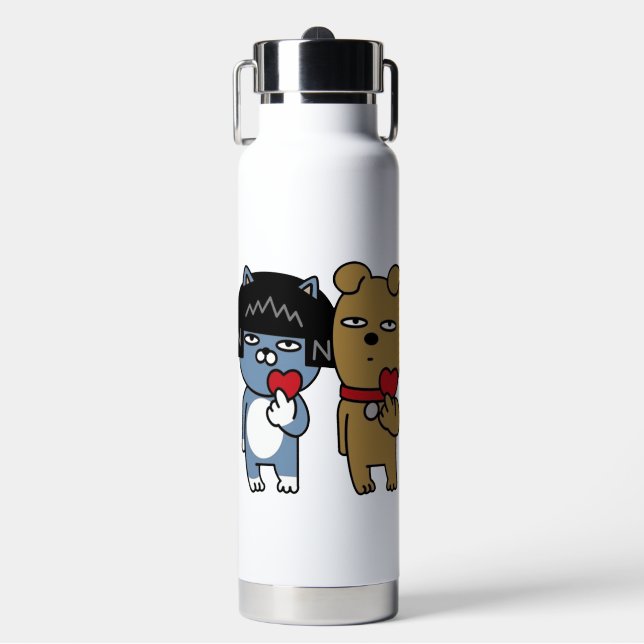 Couple Tee - Frodo & Neo Water Bottle (Front)