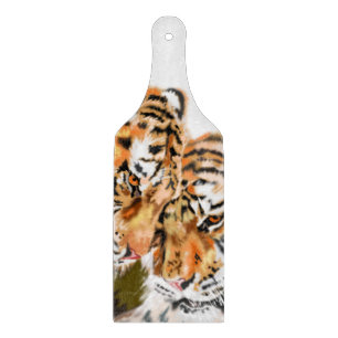 Couple Tiger Cutting Board
