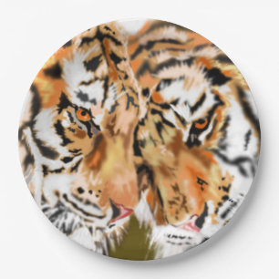 Couple Tiger Paper Plates