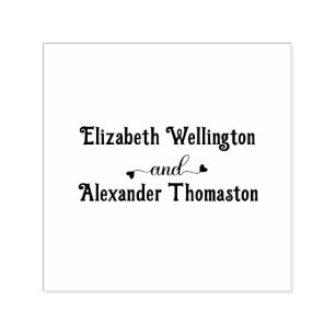 Couple Two Name Fancy Heart“and” #1 Self-inking Stamp
