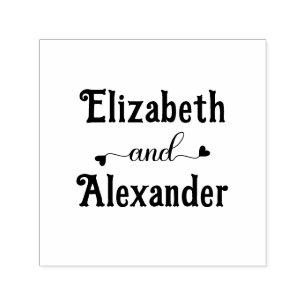 Couple Two Name Fancy Heart“and” #1LG Self-inking Stamp