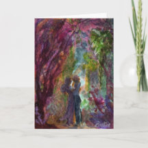 "Couple Under a Purple Tree." Greeting Card