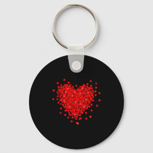 Couple Valentine Red Love Heart Key Ring