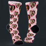 Couple Wedding Anniversary 3 Photo Heart Pattern Socks<br><div class="desc">This unique and thoughtful gift combines the sentimental value of cherished memories with the practicality of a Socks. Featuring 3 heart-shaped photo frames, each holding a special image, this Socks is a stunning centerpiece for any room. making it easy to admire and appreciate the moments captured. Whether as a gift...</div>