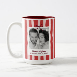 Couple Wedding Anniversary Engagement Gift Photo Two-Tone Coffee Mug