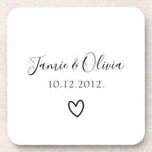 Couple Wedding date Married couple gift Coaster