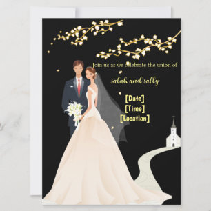 couple wedding invitation