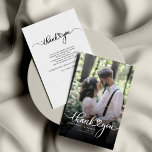 Couple Wedding Photo Hand-Lettered Thank You Card<br><div class="desc">Modern Wedding Photo Hand-Lettered Thank You Note Card. A great and thoughtful way to thank your friends,  family,  and coworkers who showed up to celebrate your wedding day. Featuring a modern photo thank you card with script hand lettered "thank you" and a love heart.</div>