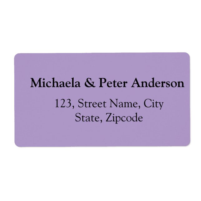 Couple wedding simple minimal return address  (Front)
