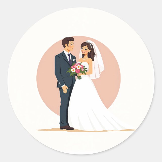Couple Wedding Sticker (Front)