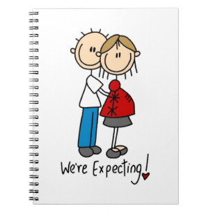 Couple We're Expecting T-shirts and Gifts Notebook