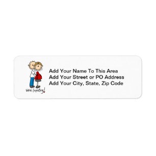 Couple We're Expecting T-shirts and Gifts Return Address Label