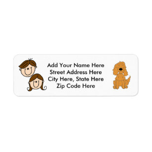 Couple With Dog Return Address Label
