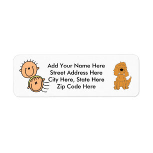 Couple With Dog Return Address Label