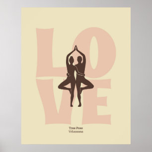 Couple Yoga Pose Print   Matisse Style Wall Art