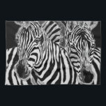 Couple Zebra Kitchen Towel<br><div class="desc">Zebras Kitchen Towels MIGNED Painting</div>