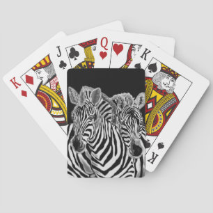 Couple Zebra Playing Cards