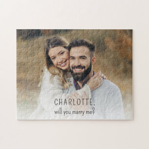 Couples 1 Photo Will You Marry Me Jigsaw Puzzle