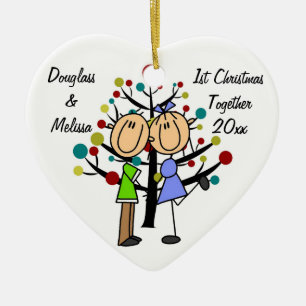Couple's 1st Christmas Together Heart Ornament