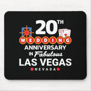 Couples 20th Anniversary - Vegas 20th Wedding Anni Mouse Pad