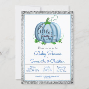 Couples Baby Shower Boy Little Pumpkin Fall  Invitation