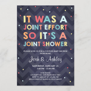 Couples Baby Shower invitation Coed Shower Joint