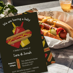 couples BaByQ Baby Shower Invitation