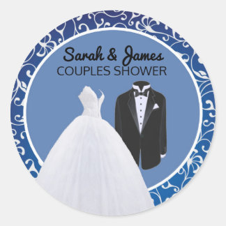 Couples Bridal Shower Wedding Favour Sticker Label