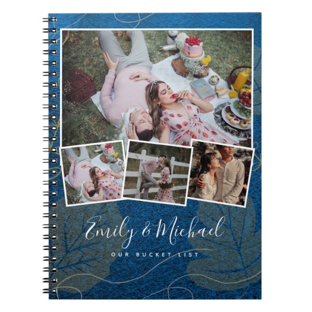 Couples BUCKET LIST Photo Collage Newlywed Journal (Front)