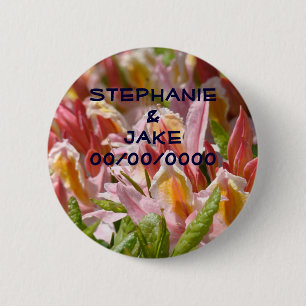 Couples button His & Her Name Wedding Date buttons