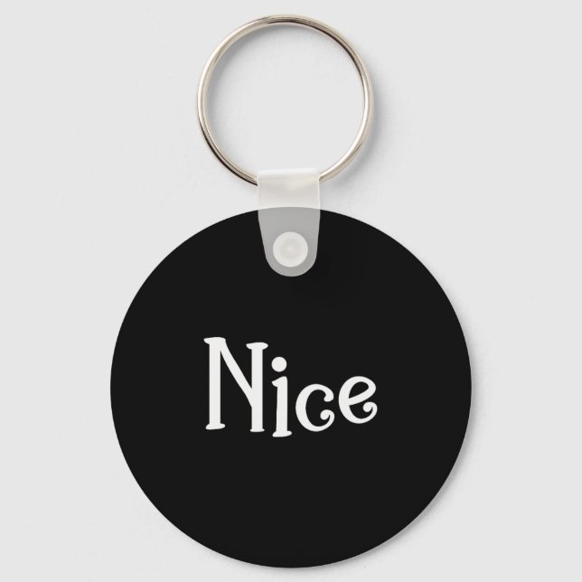 Couples Christmas Naughty Nice Matching Holiday Ma Key Ring (Front)