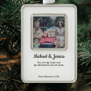 Couples Christmas Photo Ornament