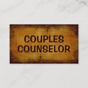 Couples Counselor Antique Business Card