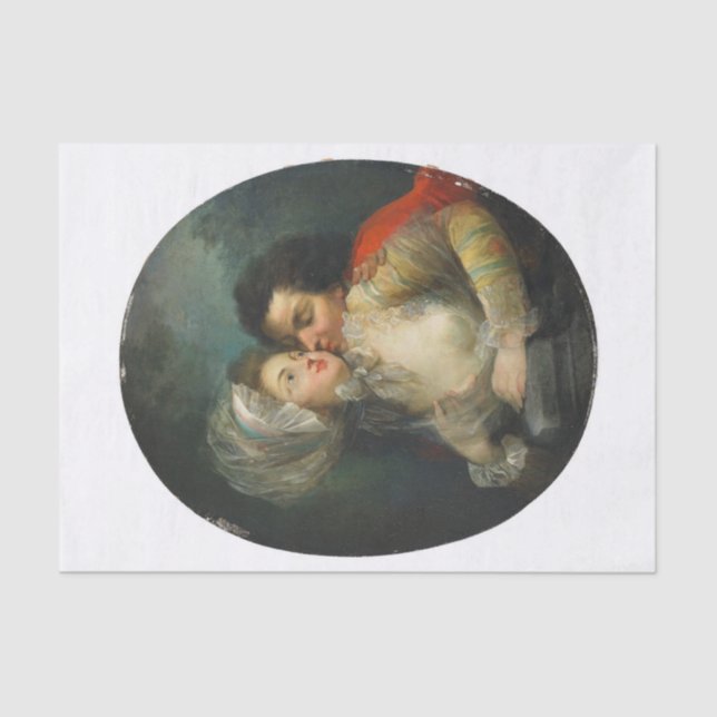 Couples Embracing by Jean-Frédéric Schall Tissue Paper (Front)