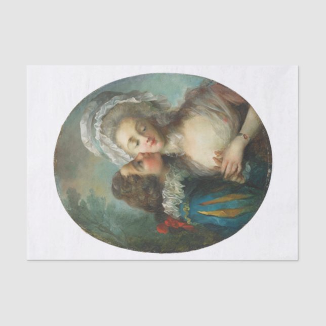 Couples Embracing by Jean-Frédéric Schall Tissue Paper (Front)