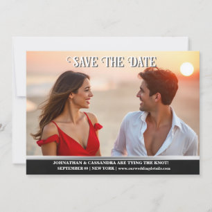 Couples engagement PHOTO wedding announcement DIY