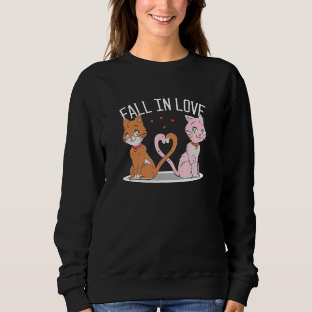 Couples Fall In Love Cat His And Her Tee (Front)