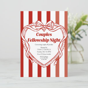 Couples Fellowship Night Church Event Invitation