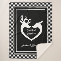 Couple's First Christmas Farmhouse Buffalo Plaid