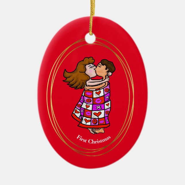 Couple's First Christmas Ornament (Front)