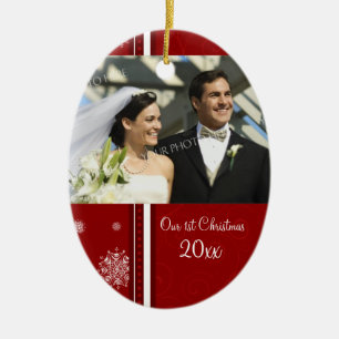 Couple's First Christmas Photo Christmas Ornament