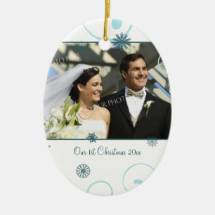 Couple's First Christmas Photo Christmas Ornament