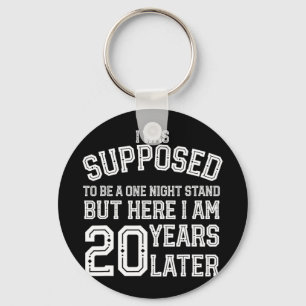 Couples Funny 20th 20 Year Anniversary Husband Wif Key Ring