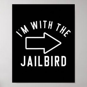 Couples Halloween Costume Shirts I'm With The Jail Poster