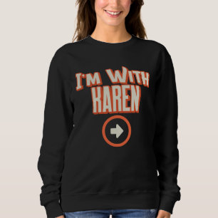 Couples Halloween Costumes I m With Karen  Popular Sweatshirt