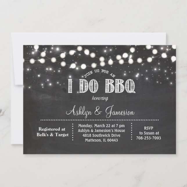 Couples I DO BBQ Lights Summer Shower (Front)